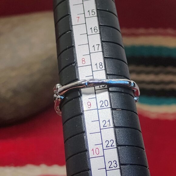 Oval Tiger Eye Ring Silver Leaf Setting Size 6.5 - Picture 9 of 9